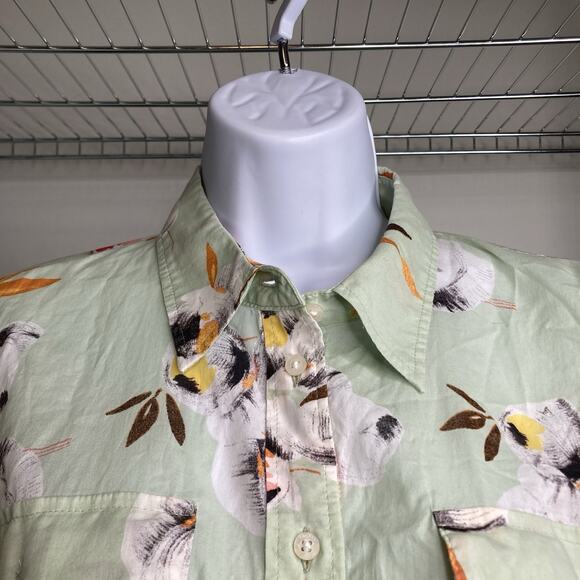 Lauren Ralph Lauren Sage‎ Green Floral Button Up Shirt Size L Cottagecore Fairy - Picture 12 of 16